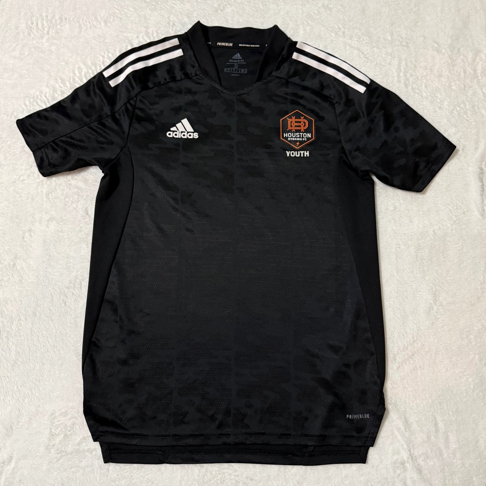 Adidas Soccer Jersey Youth S Black Houston Dynamo FC Primeblue Camo Shirt